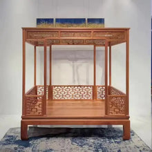 Load image into Gallery viewer, 8-Post Canopy Bed Frame in Rose Wood
