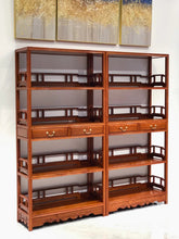 Load image into Gallery viewer, Full Height Bookshelf in A set of 2 in 4 Tiers and Drawer Details
