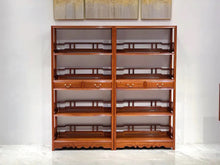 Load image into Gallery viewer, Full Height Bookshelf in A set of 2 in 4 Tiers and Drawer Details
