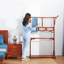 Load image into Gallery viewer, Freestanding Classic Rosewood Rack / Towel Rail / Clothes Hanger in 2 Tier
