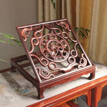 Load image into Gallery viewer, Floral Pattern Rosewood Bookstand / Reading Support
