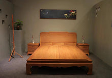 Load image into Gallery viewer, Bed Frame with High Headboard  in Rose Wood with 2 Matching Side Table
