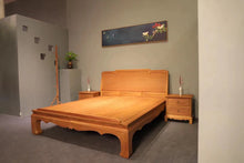 Load image into Gallery viewer, Bed Frame with High Headboard  in Rose Wood with 2 Matching Side Table
